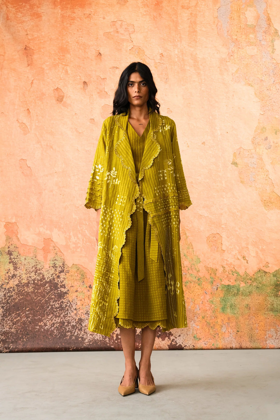 Mavi Jacket With Top & Skirt