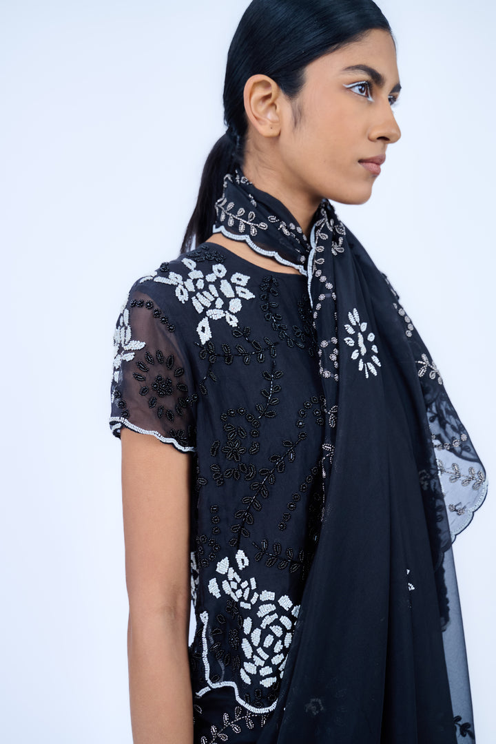 embroidered beadwork blouse