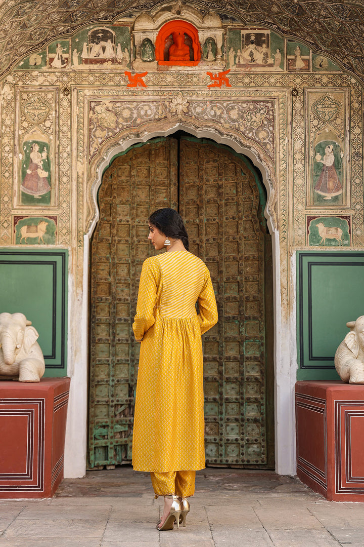riwayat printed frockstyle kurta set