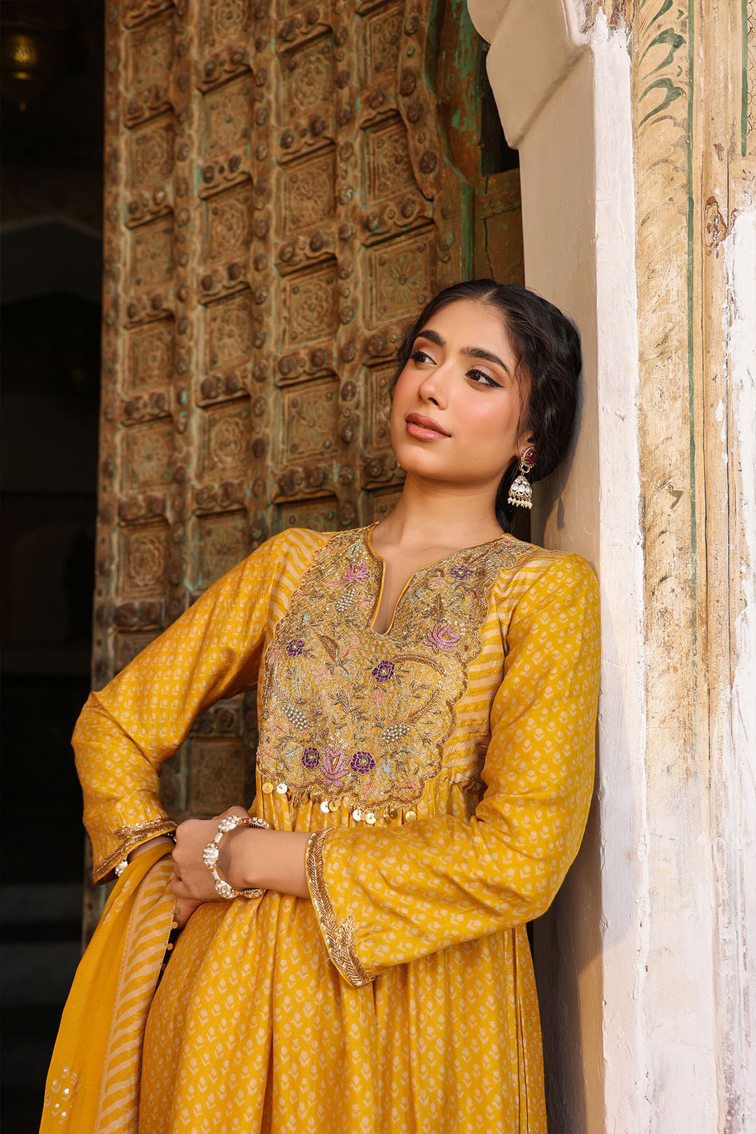 riwayat printed frockstyle kurta set