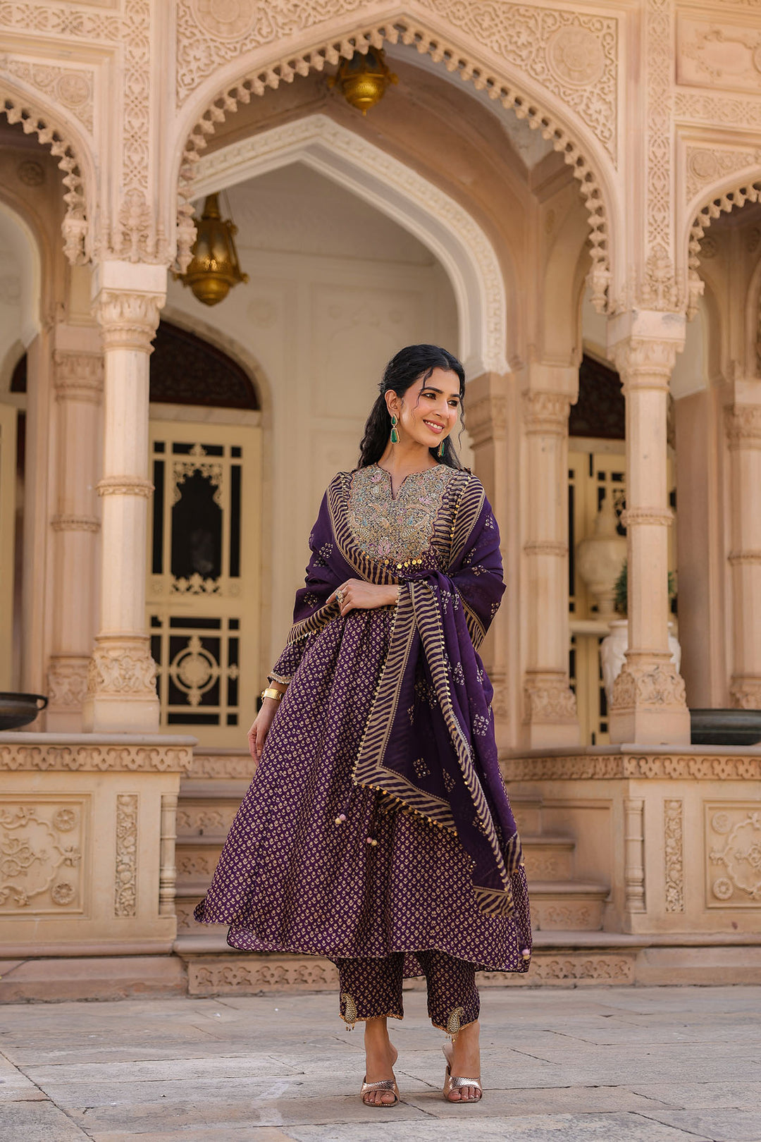 riwayat printed frockstyle kurta set
