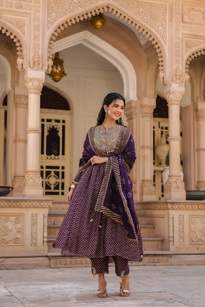 riwayat printed frockstyle kurta set