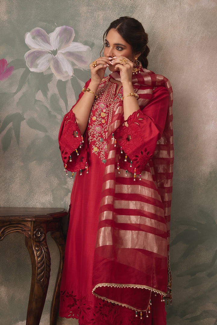 Afreen Teal Tissue Organza Dupatta