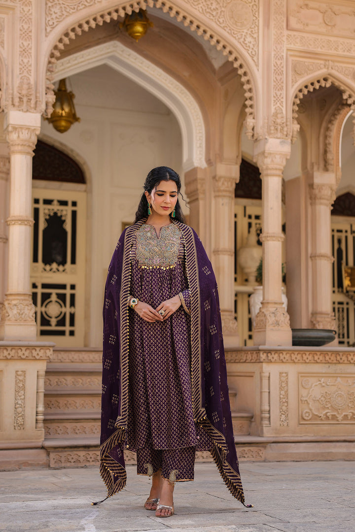 riwayat printed frockstyle kurta set