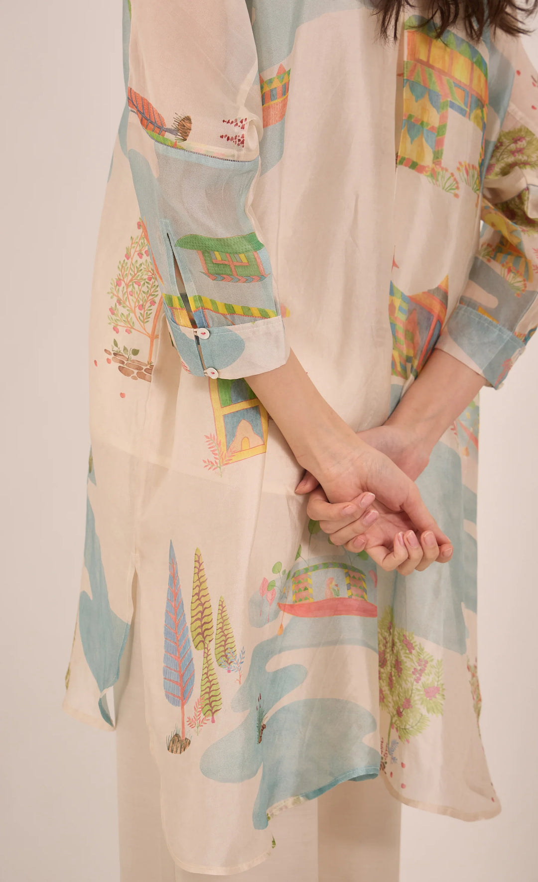 Safar: Silk Organza Kimono Co-ord Set