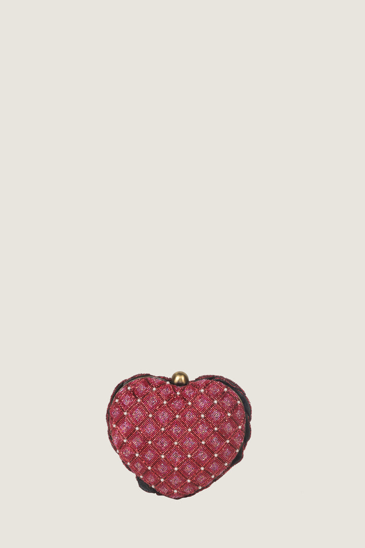 isa beaded heart - red