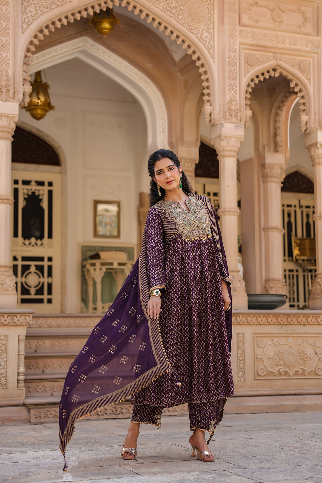 riwayat printed frockstyle kurta set