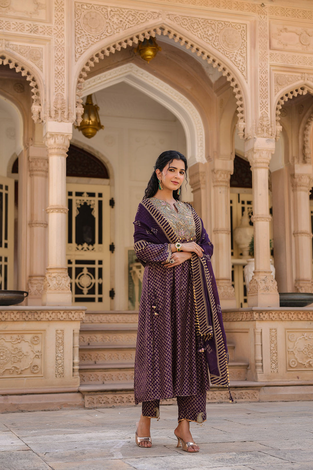 riwayat printed frockstyle kurta set