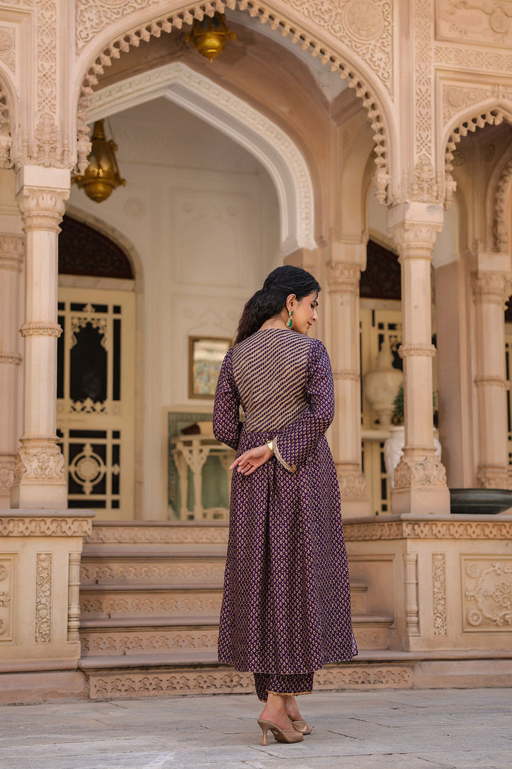 riwayat printed frockstyle kurta set
