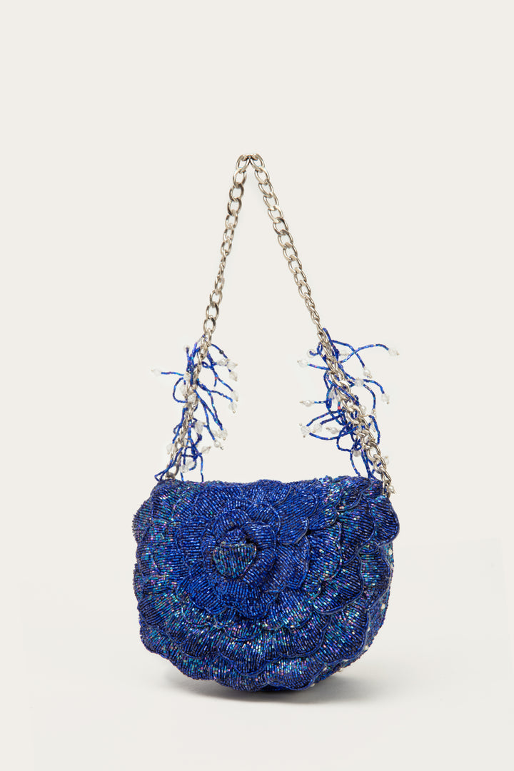 coco mini beaded sling - electric blue