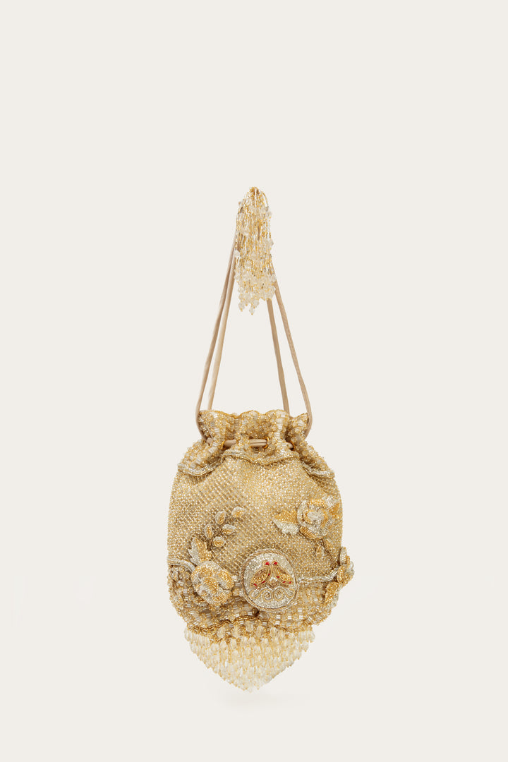 Ella Chandelier drawstring gold silver