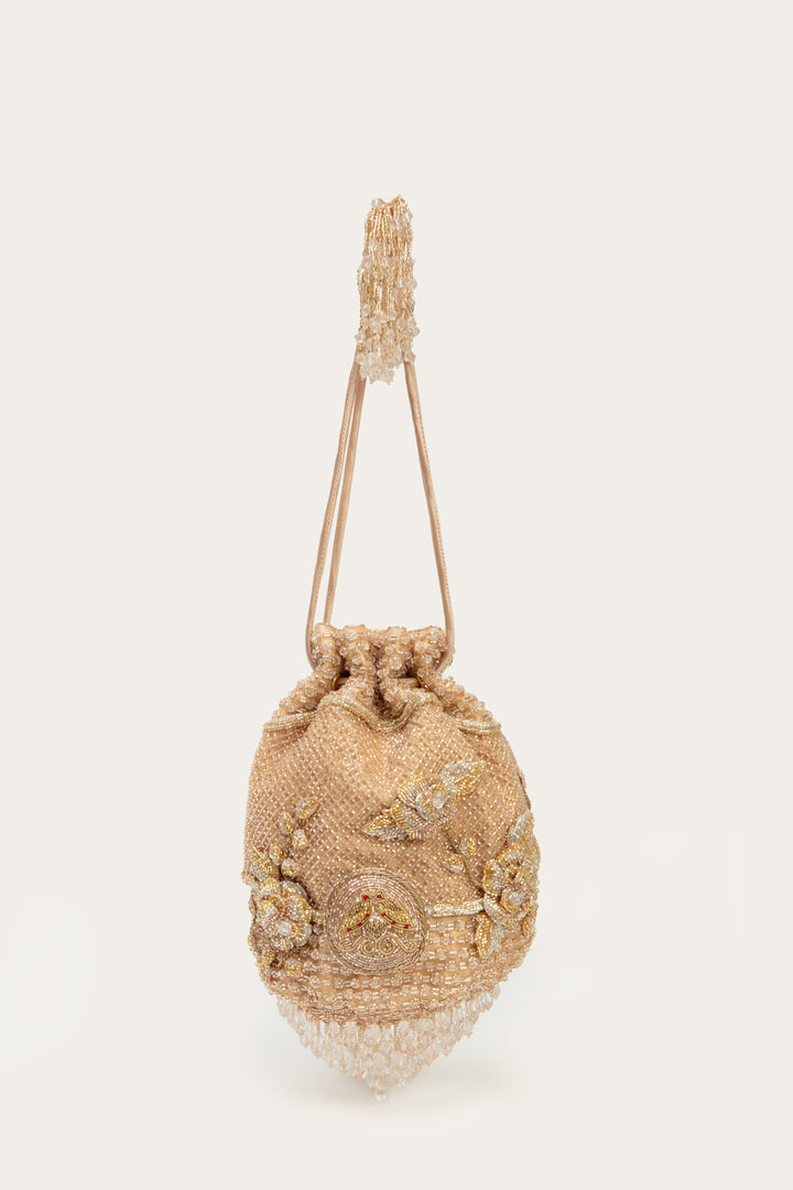 ella chandelier drawstring rosegold