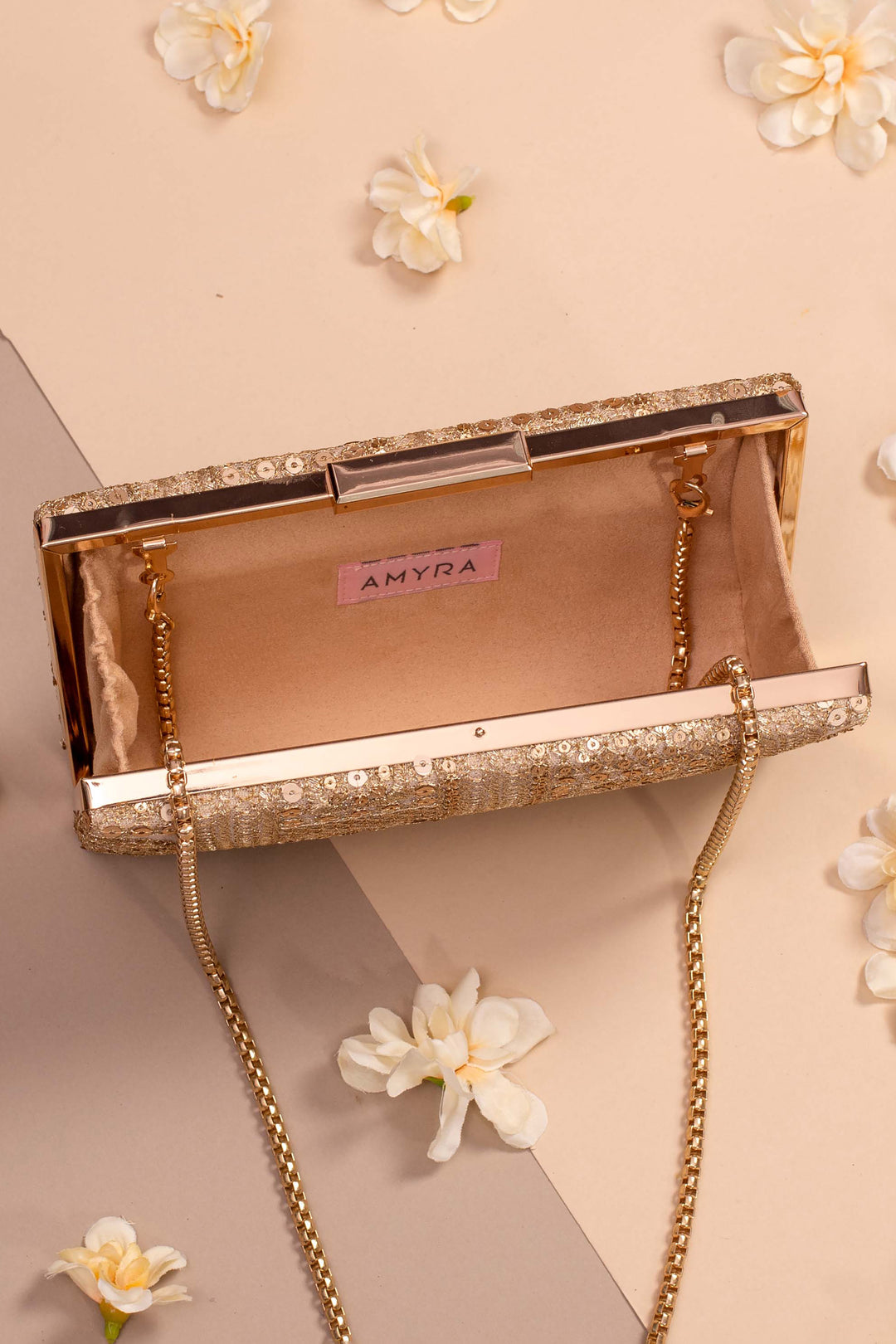 Bella Gold Box Clutch