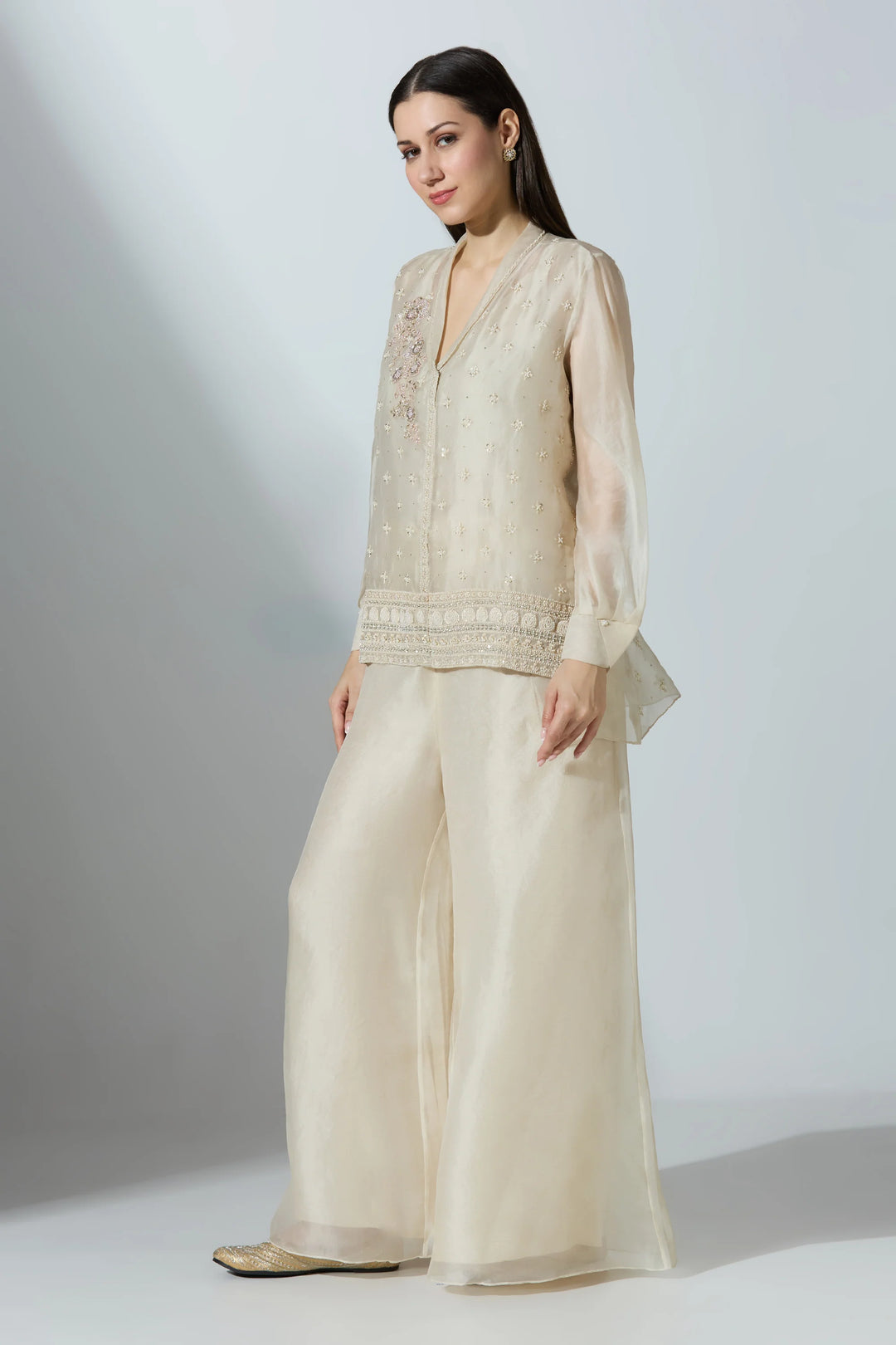White Organza Shirt