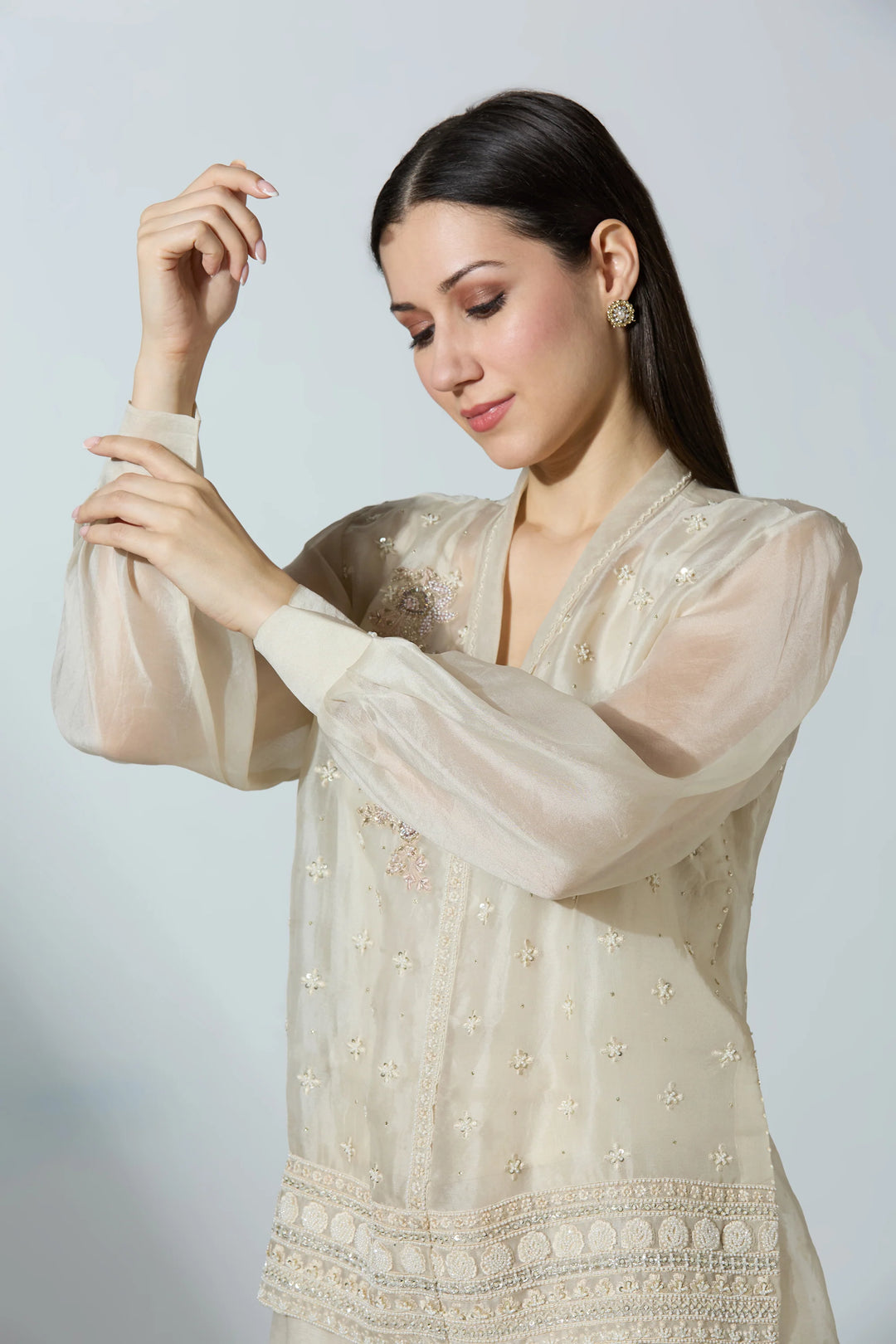 White Organza Shirt