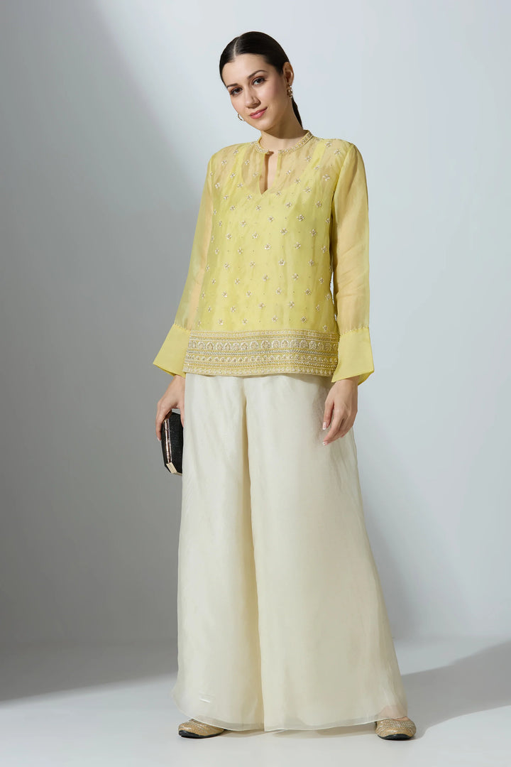 Yellow Organza Shirt