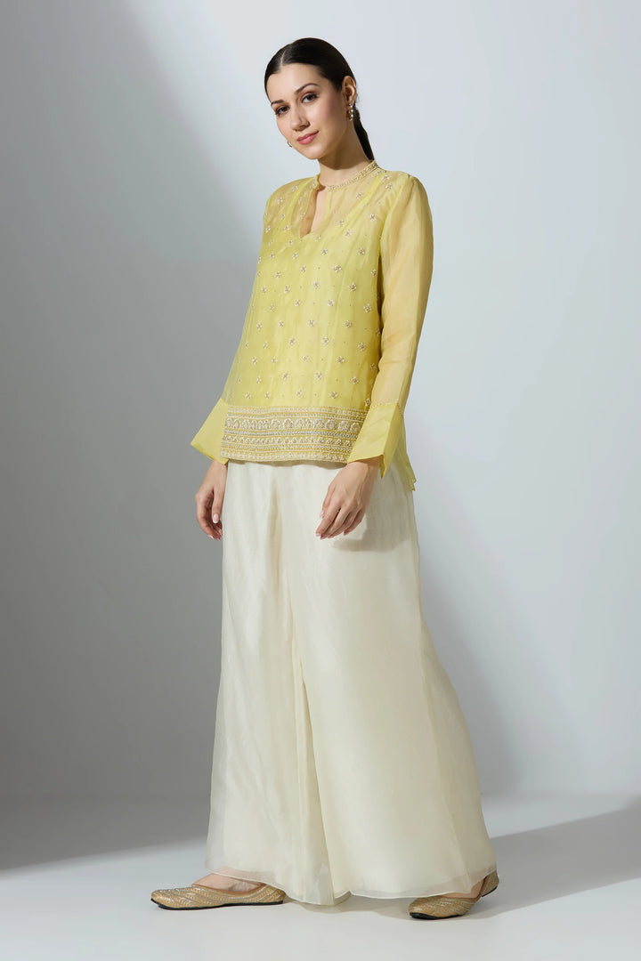 Yellow Organza Shirt