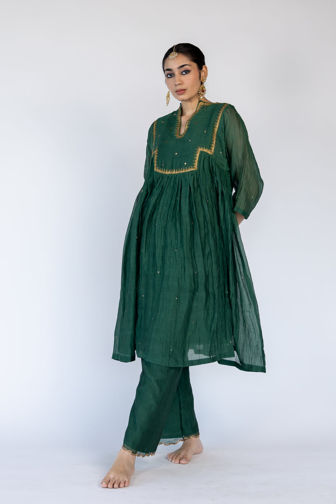 farah yoke kurta set