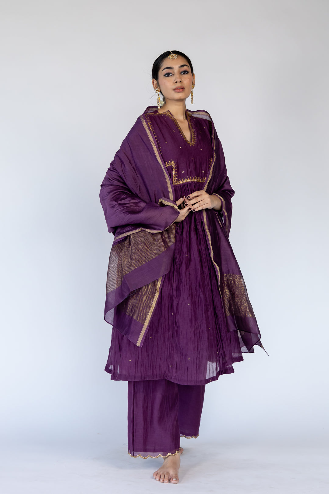 farah yoke kurta set