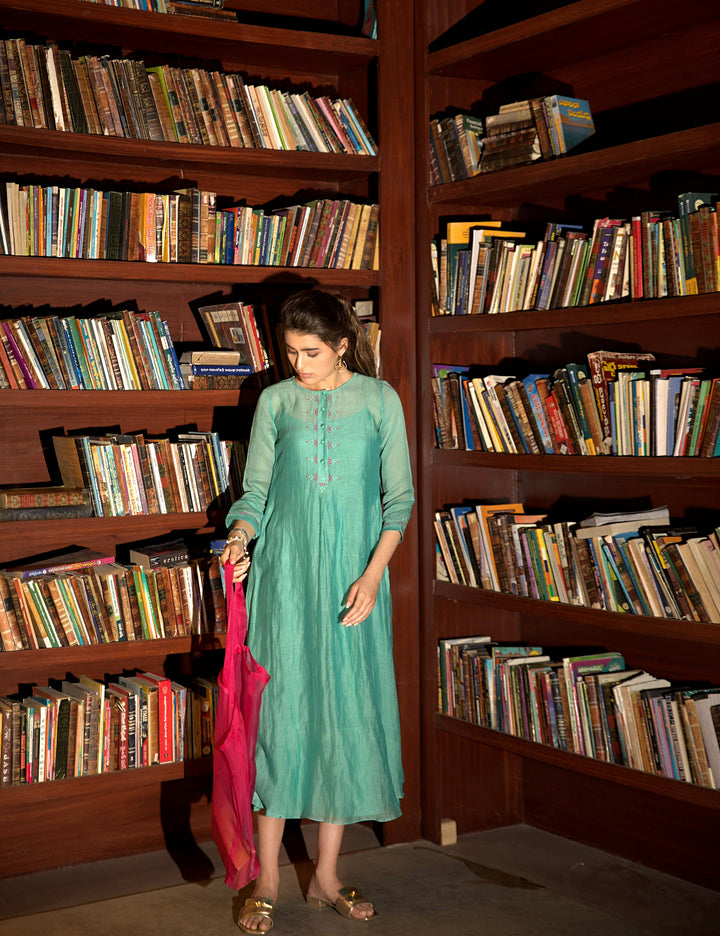 powder blue dress