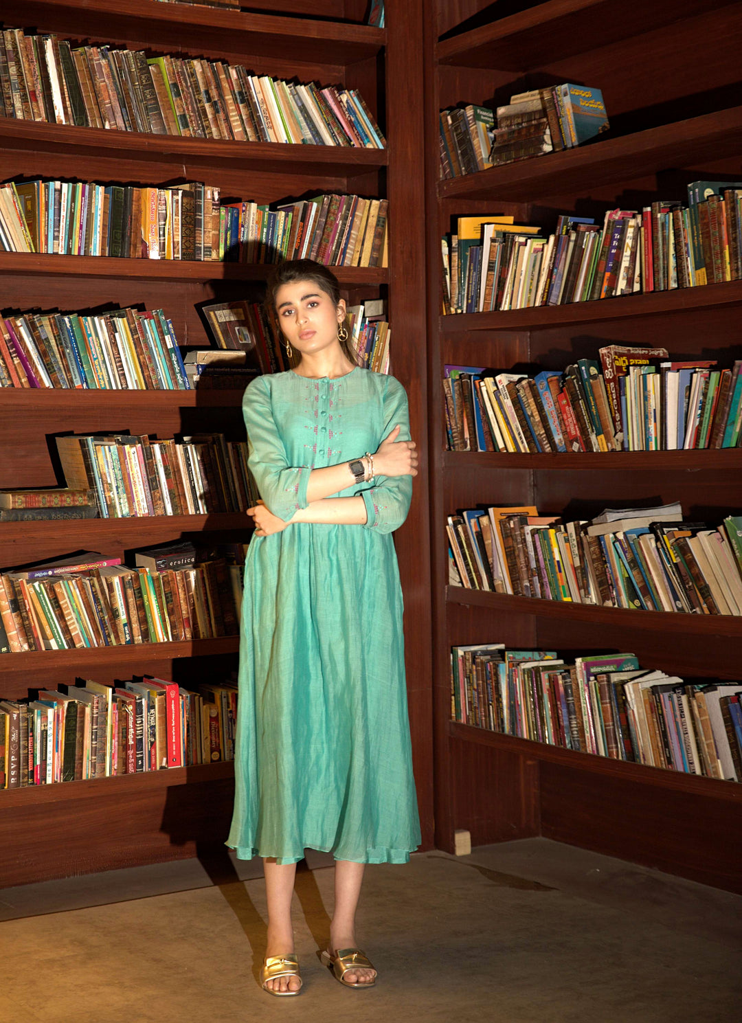 powder blue dress