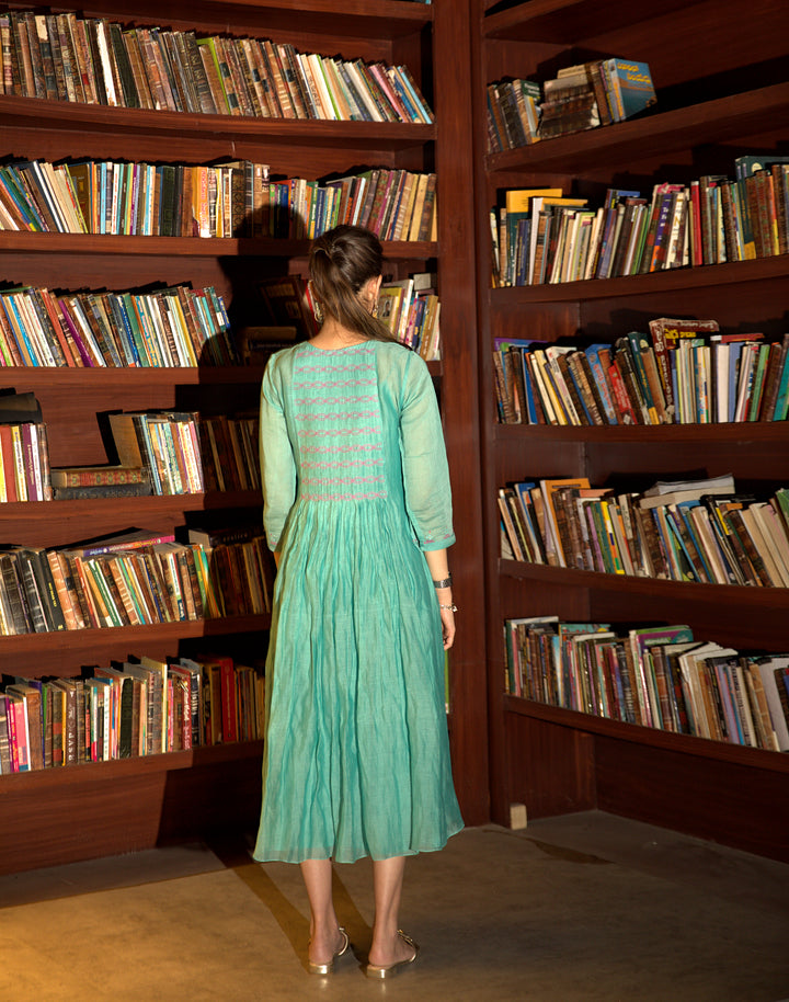 powder blue dress