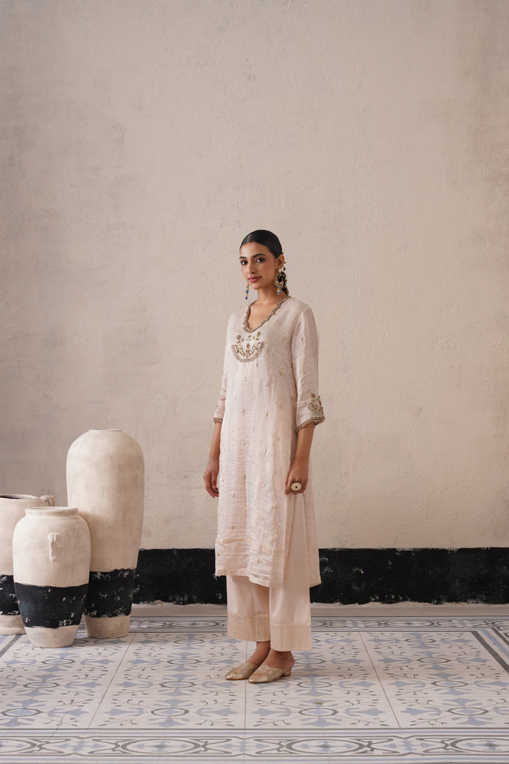 Dutch Ivory Straight Kurta