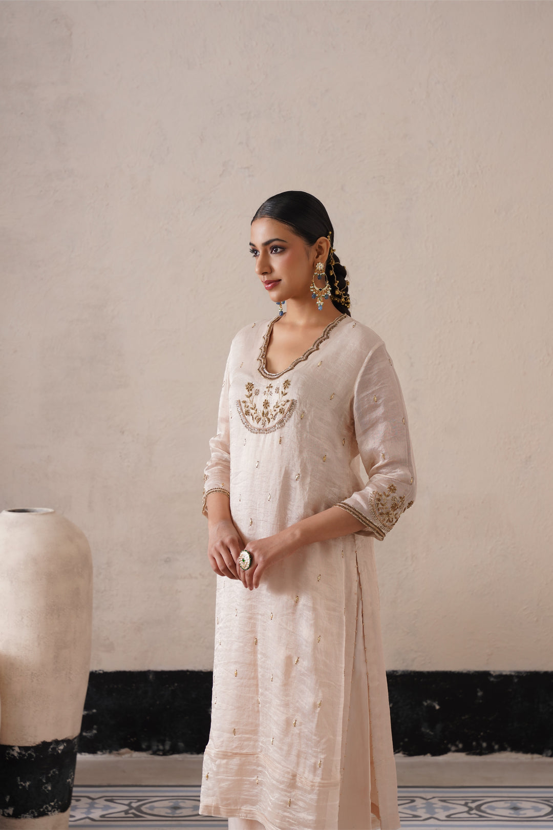 Dutch Ivory Straight Kurta