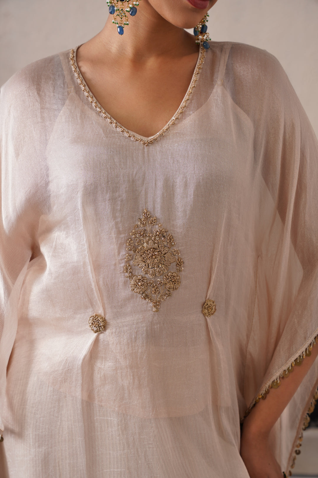 Dutch Ivory Long Kaftan Set