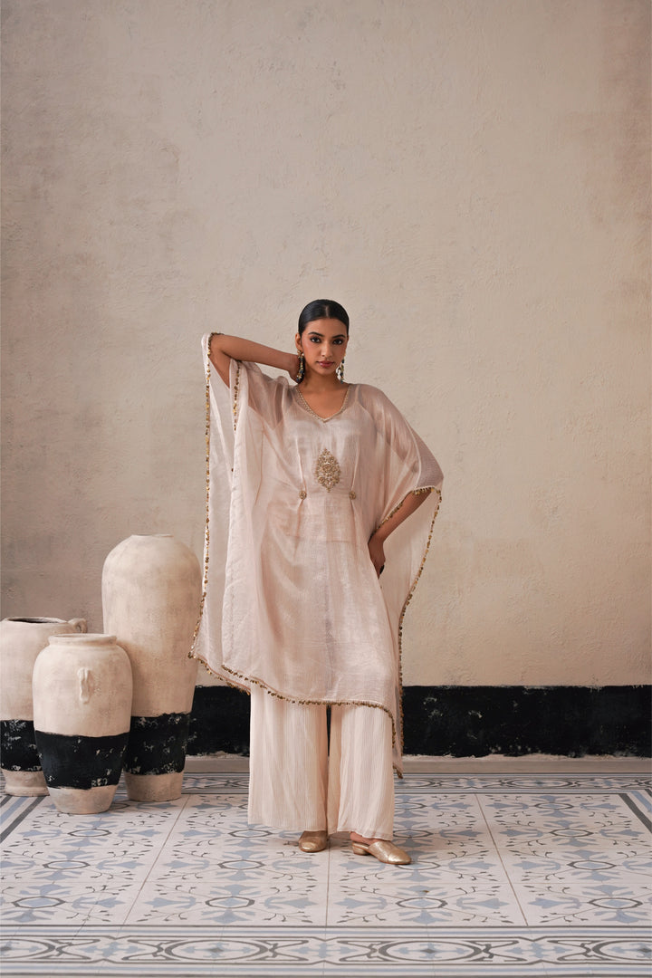 Dutch Ivory Long Kaftan Set