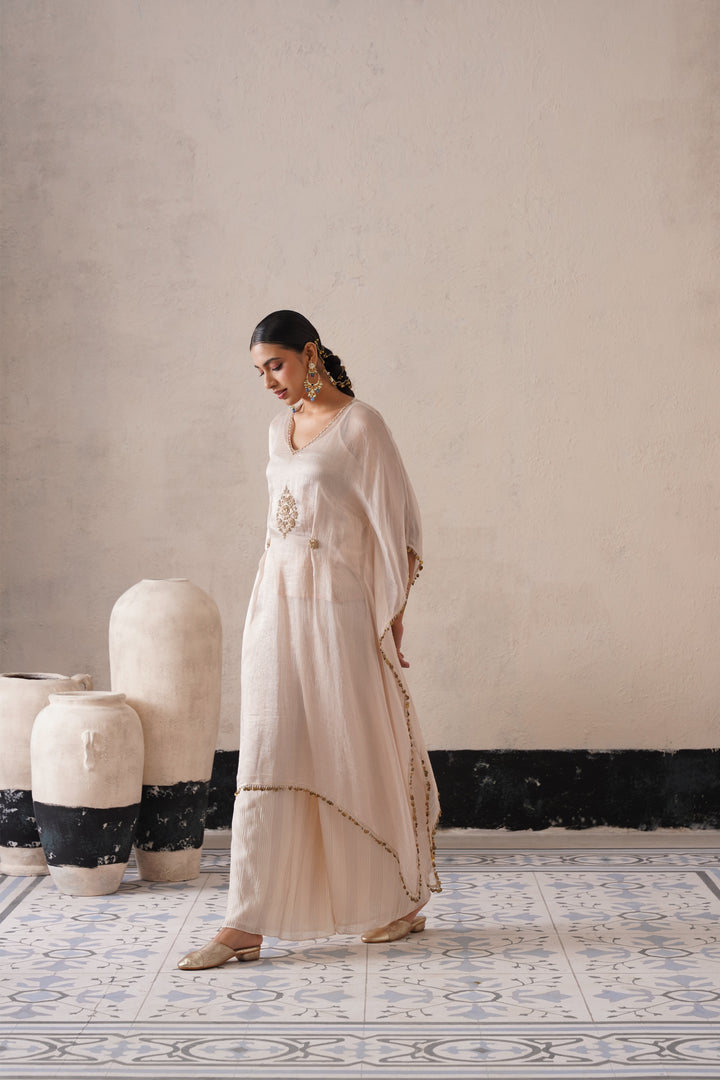 Dutch Ivory Long Kaftan Set