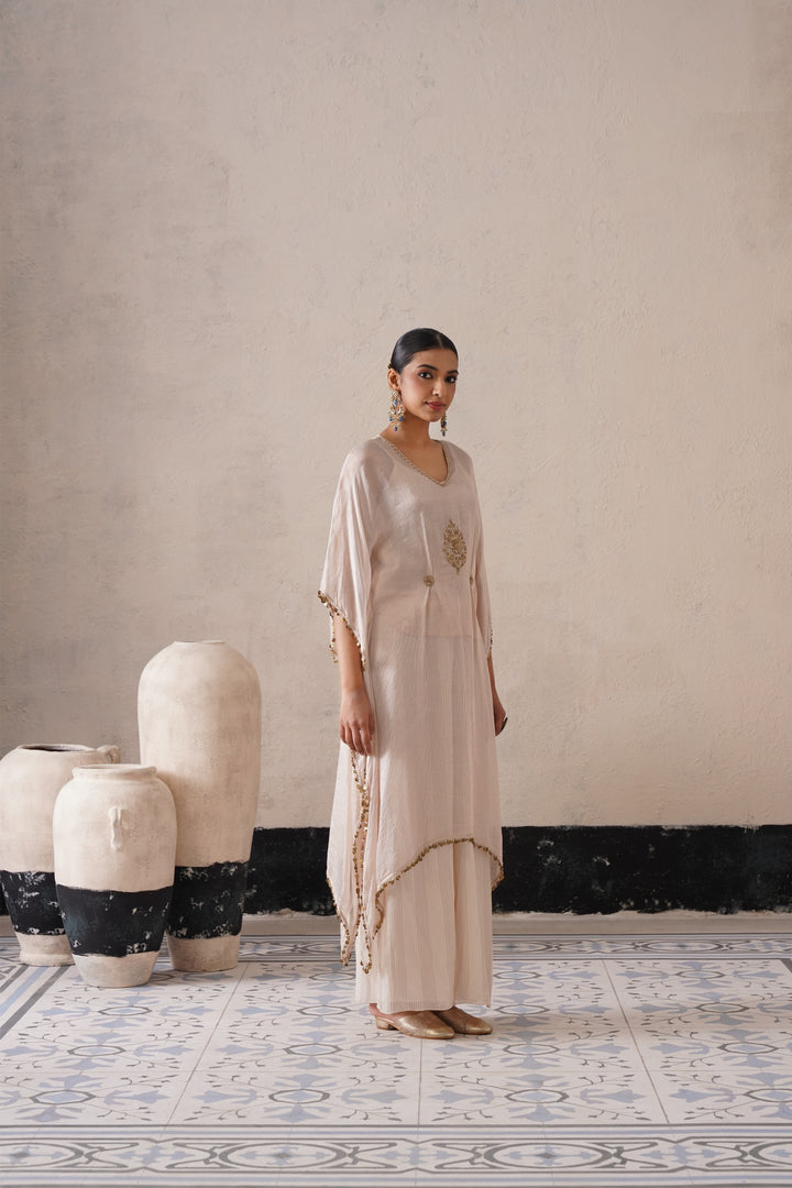 Dutch Ivory Long Kaftan Set