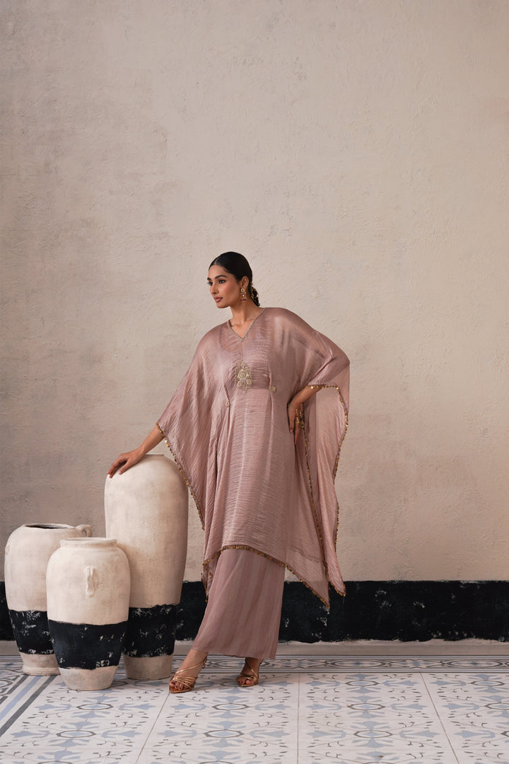 Dusty Mauve Long Kaftan Set
