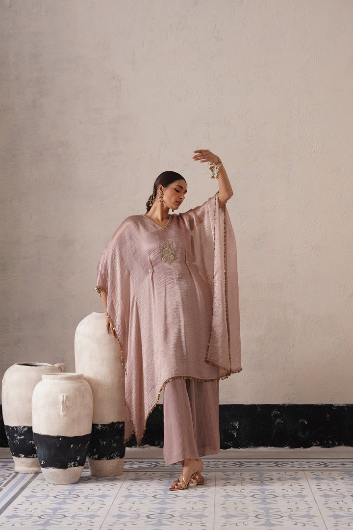 Dusty Mauve Long Kaftan Set