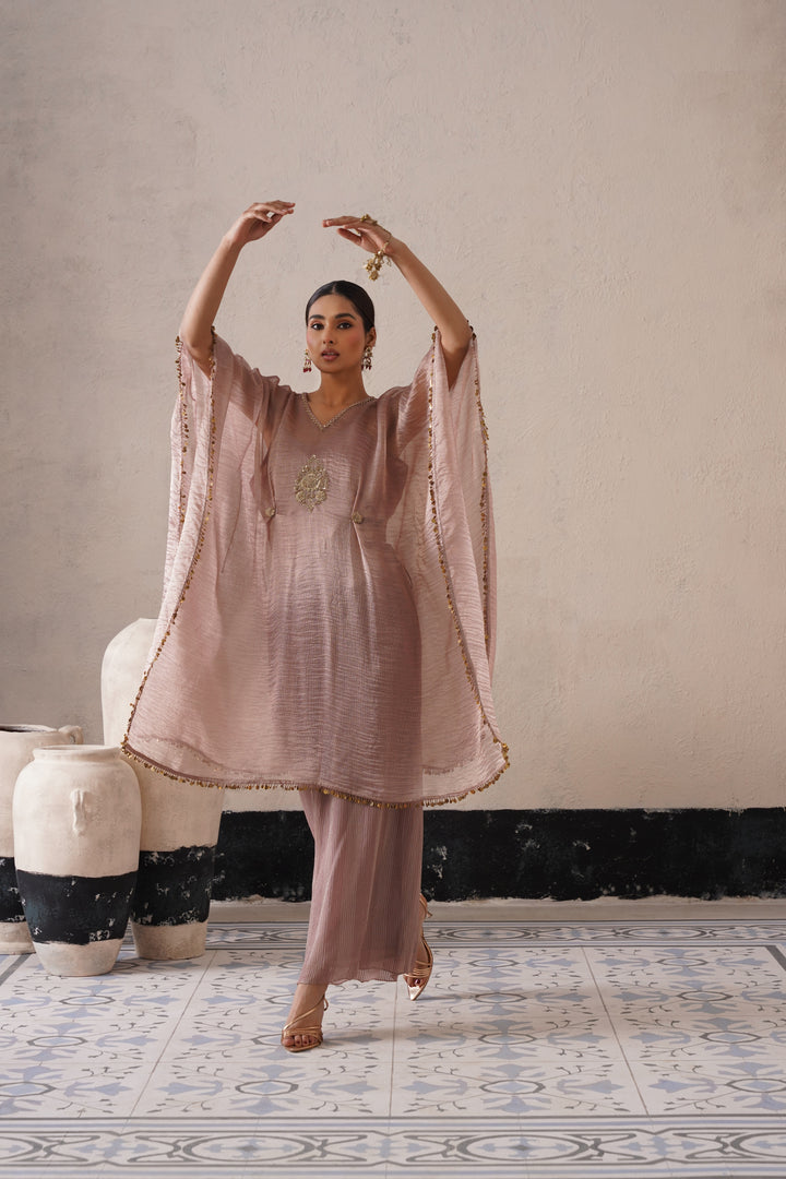 Dusty Mauve Long Kaftan Set