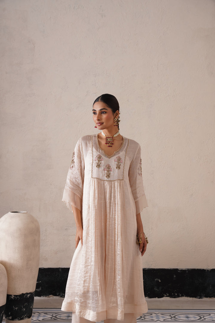 Dutch Ivory Gathers Kurta