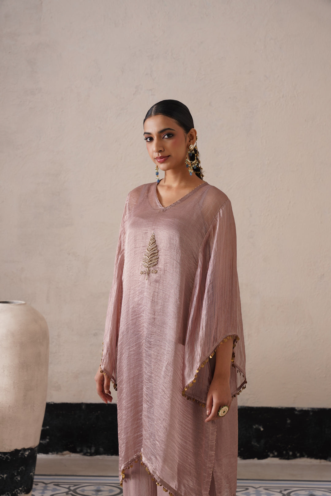 Dusty Mauve Oval Kaftan Set