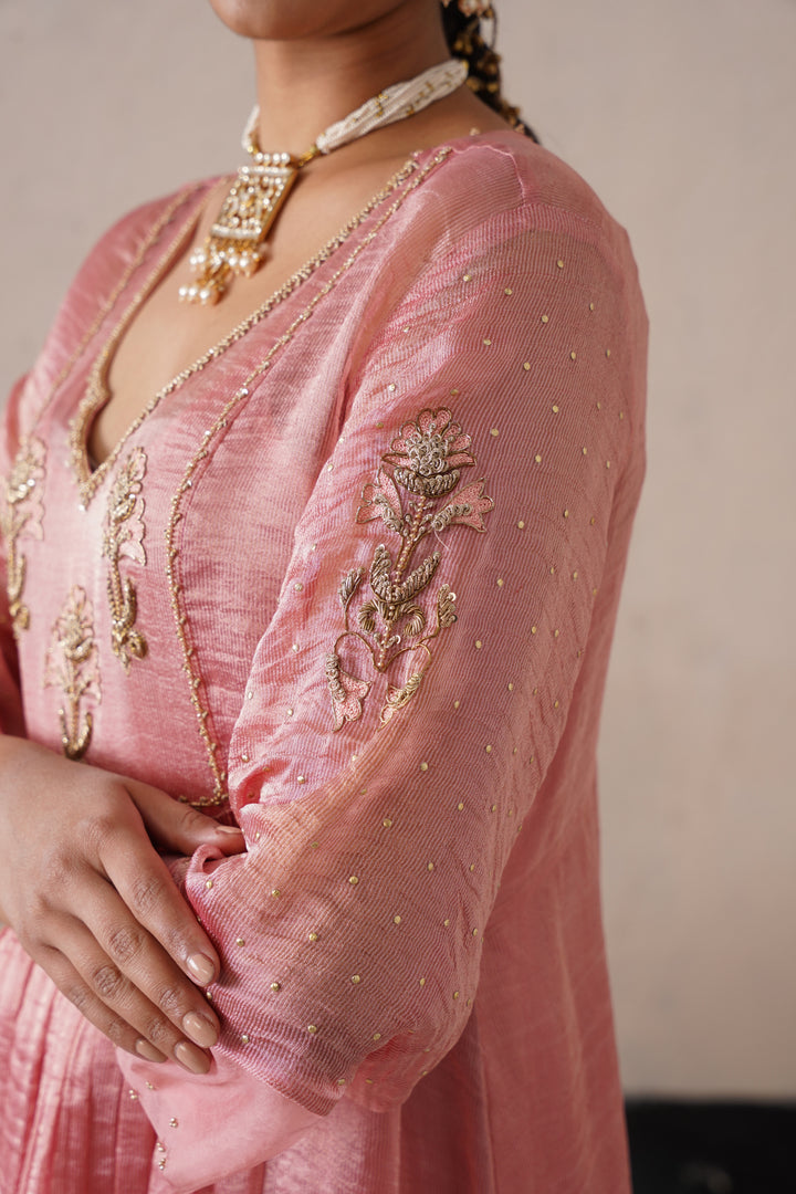 Blush Apricot Gathers Kurta