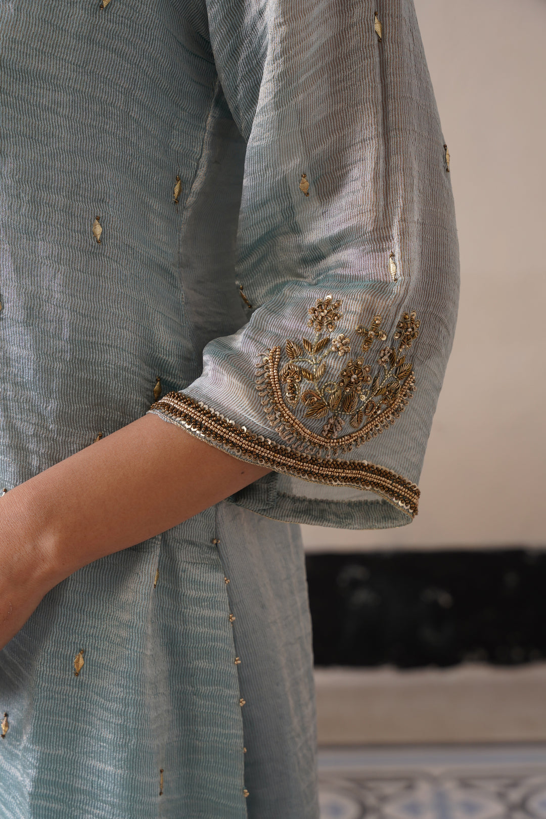 Powder Blue Straight Kurta
