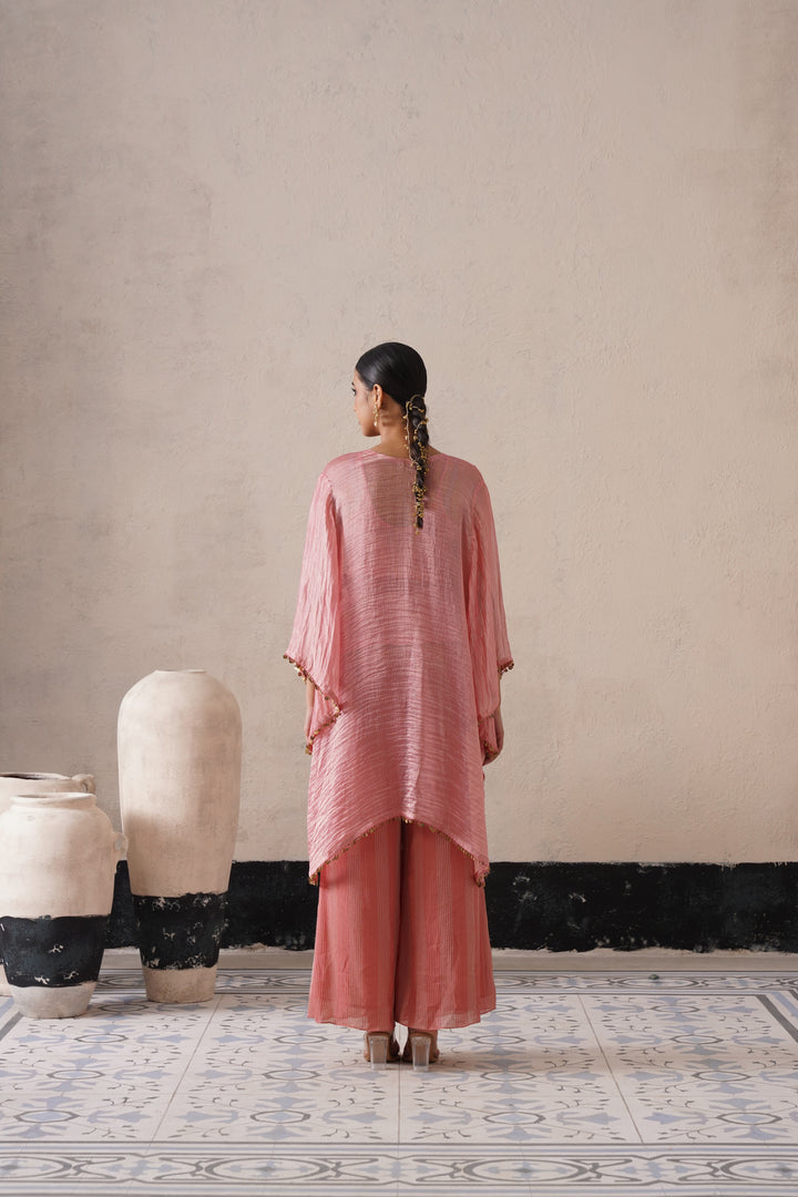 Blush Apricot Oval Kaftan Set