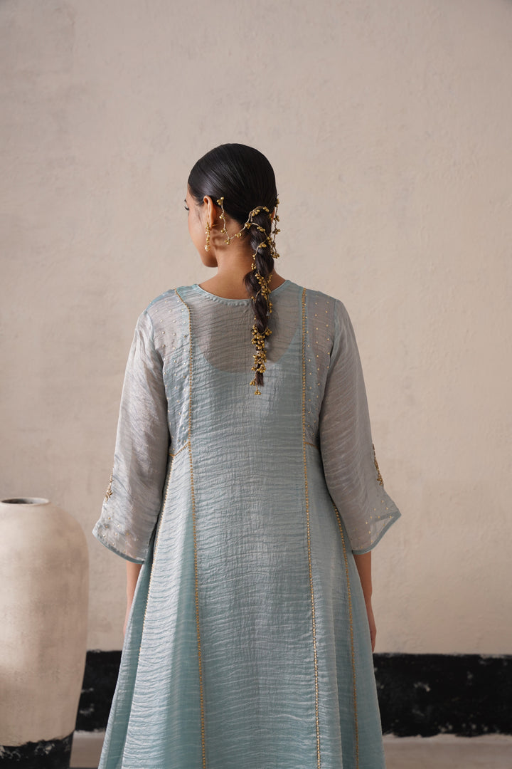 Powder Blue Pannel a-line Kurta