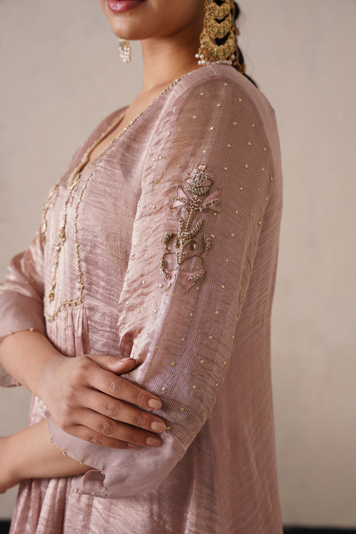 Dusty Mauve Gathers Kurta