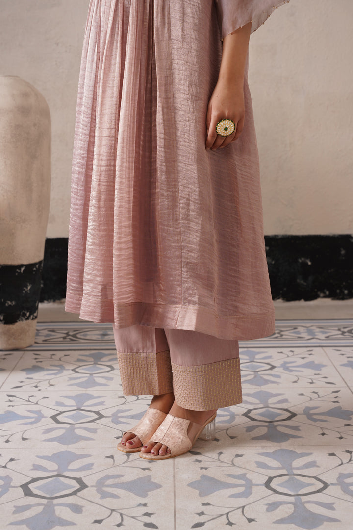 Dusty Mauve Gathers Kurta