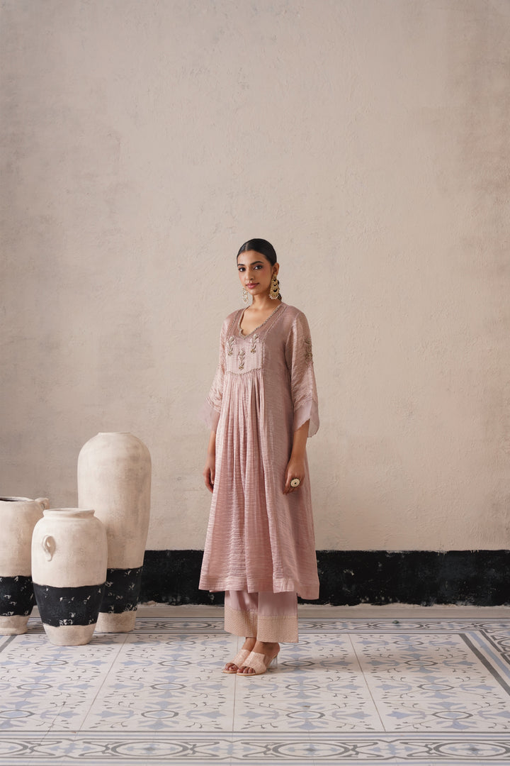 Dusty Mauve Gathers Kurta