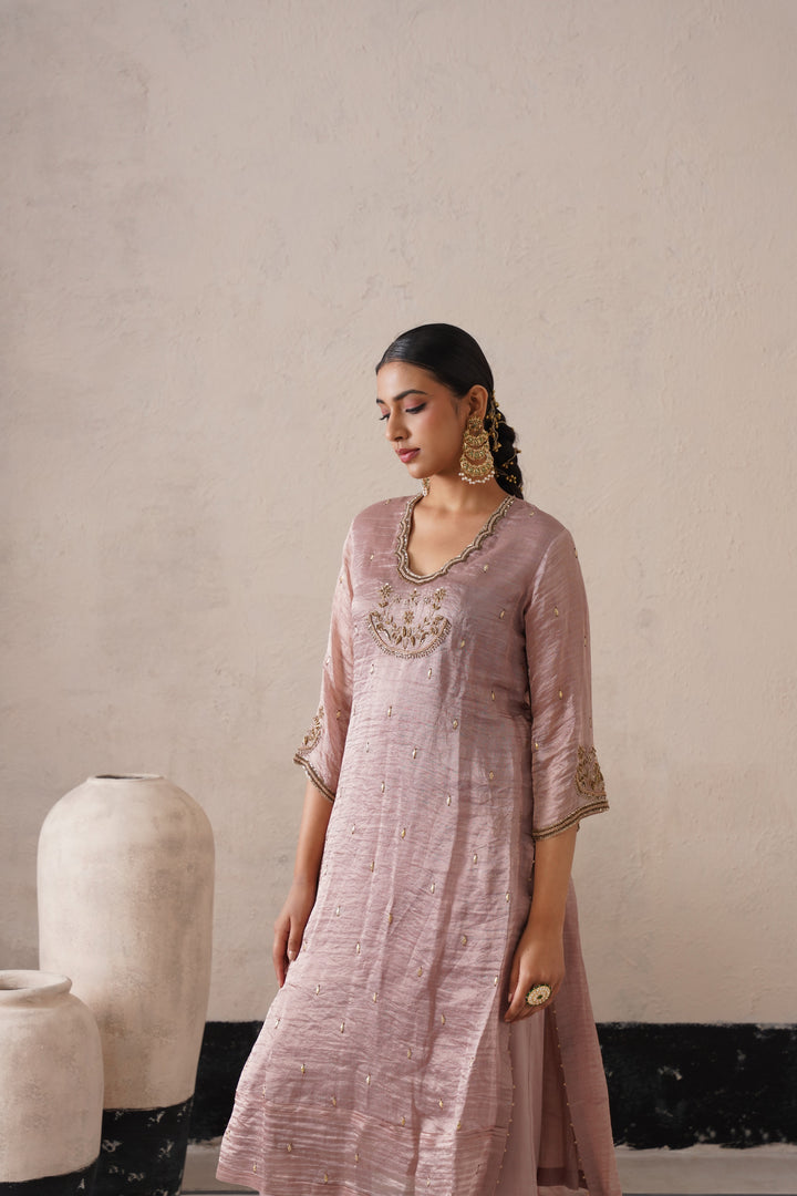 Dusty Mauve Straight Kurta