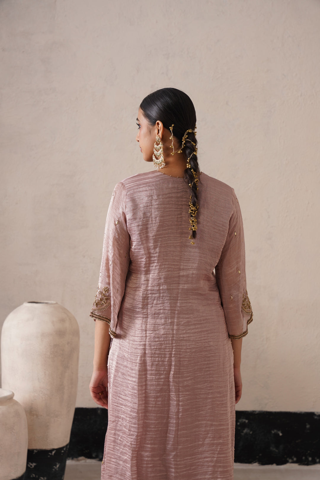 Dusty Mauve Straight Kurta