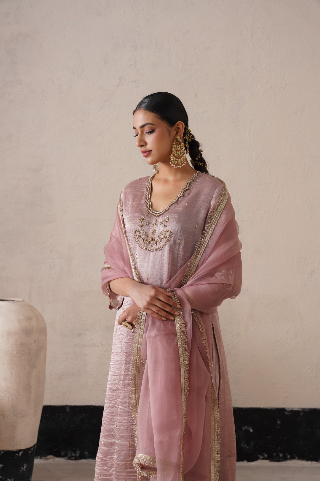 Dusty Mauve Straight Kurta