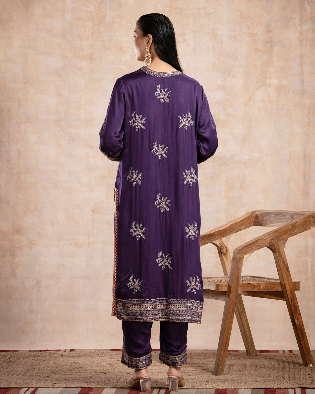 fiza aari kurta set jamuni