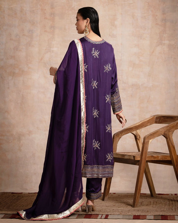 fiza aari kurta set jamuni