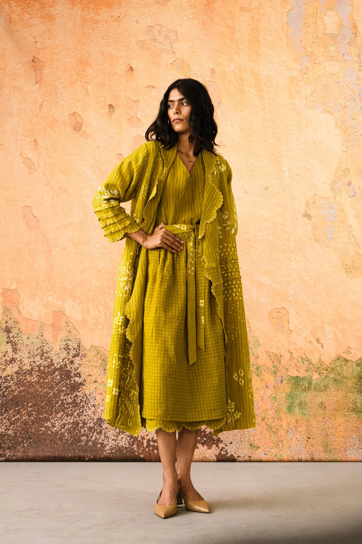 Mavi Jacket With Top & Skirt